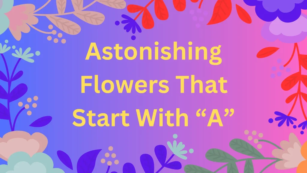 Astonishing Flowers That Start With A