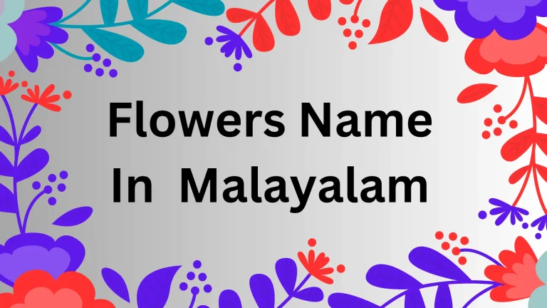 Flowers Name In Malayalam
