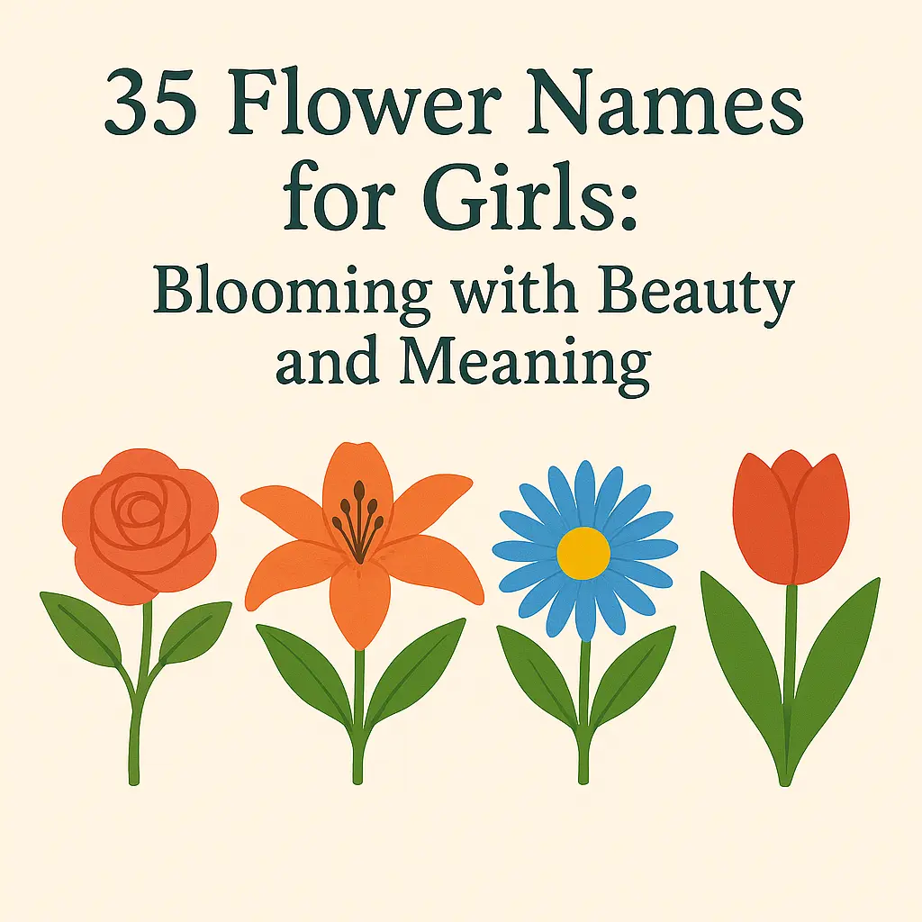 35 Flower Names for Girls: Blooming with Beauty and Meaning 1 35 Flower Names for Girls_ Blooming with Beauty and Meaning