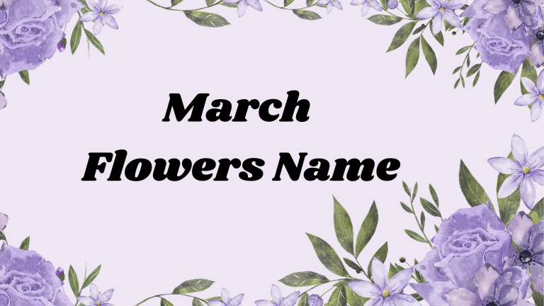 March Flowers Name